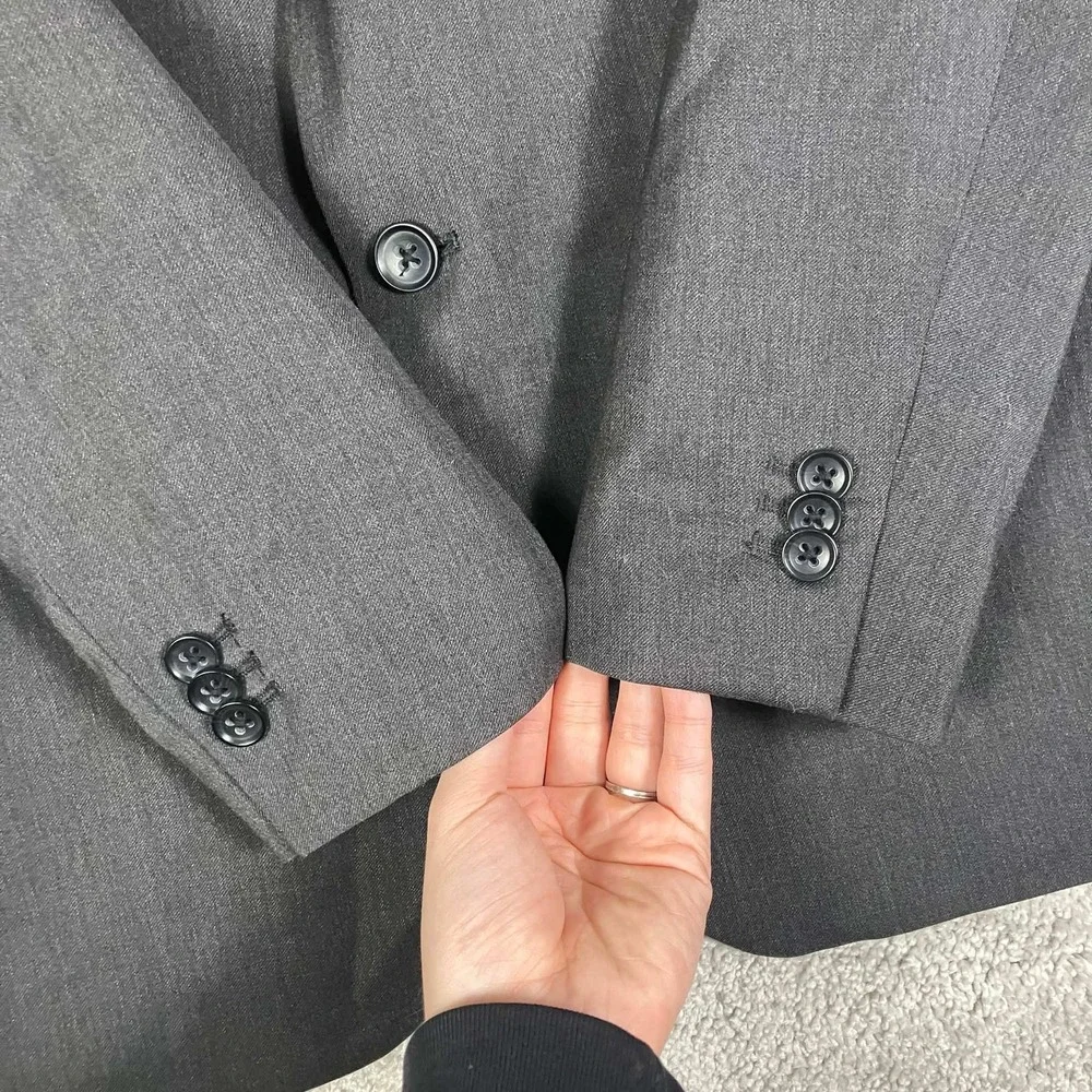 Banana Republic Blazer Mens 40R Gray Lanificio F.lli Cerruti Tailored Fit Jacket
